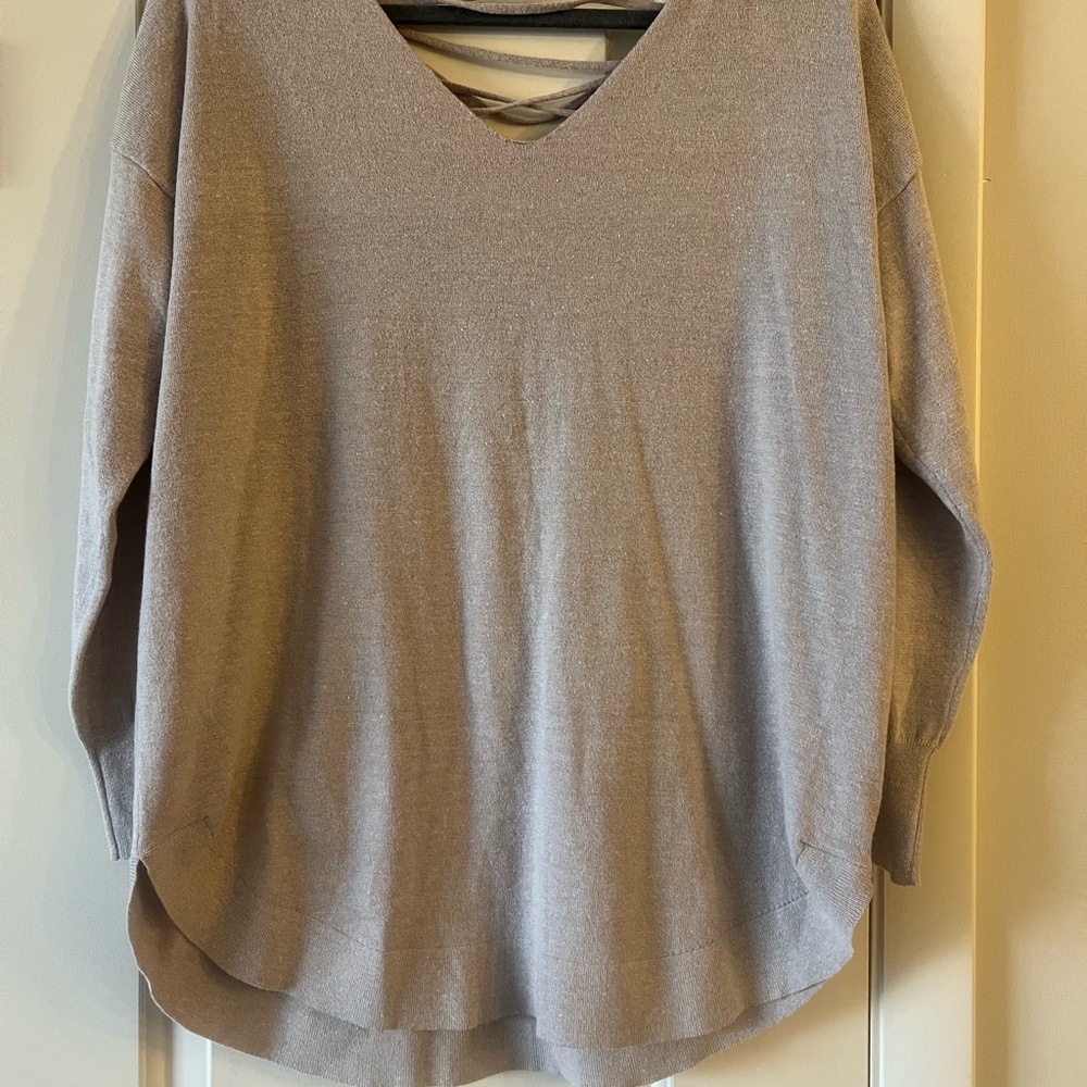 She + Sky Soft Tan Knit Top